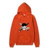 Anime One Piece Roronoa Zoro Hoodie, Pirate Logo Front Print Pullover Sweatshirt Long Sleeve Streetwear for Men Women