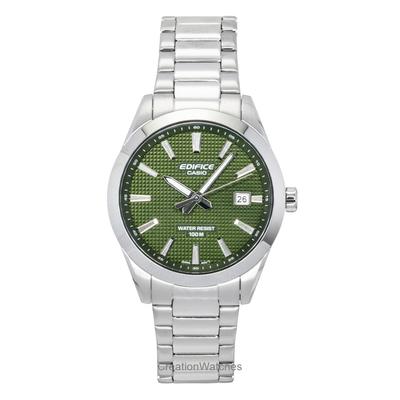 Edifice Analog Edelstahl Grünes Zifferblatt Quarz EFV-160D-3A 100M Herrenuhr