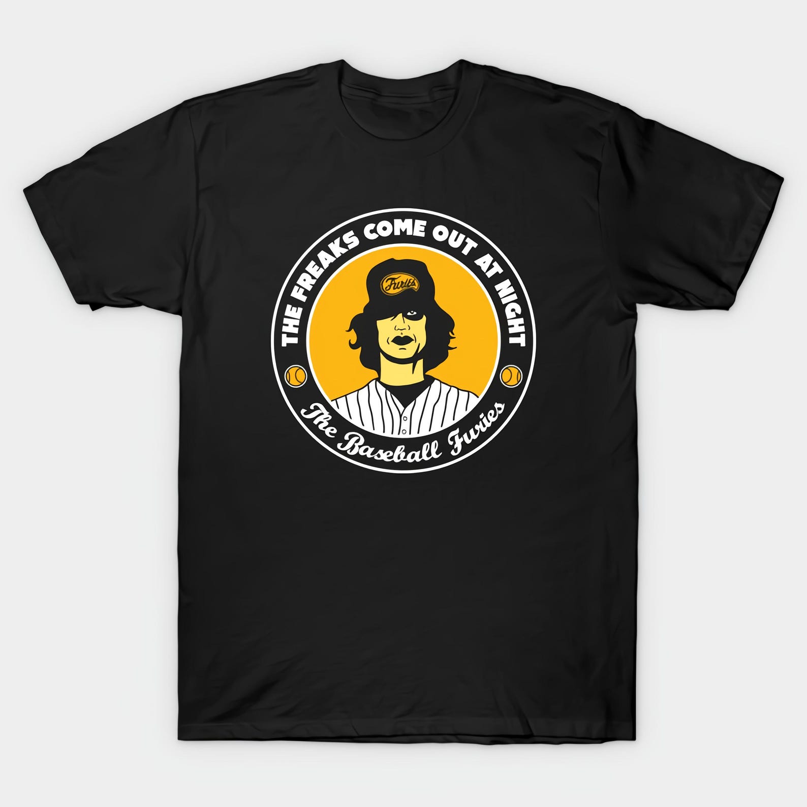 Baseball Furies - The Warriors Black T shirt Size S-4X Casual S