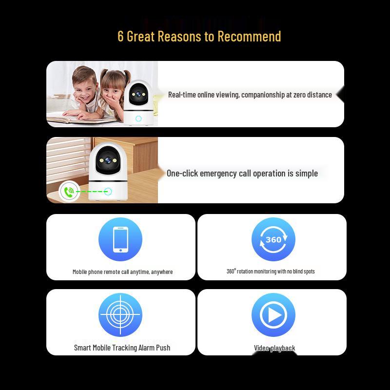 Tuya Smart Home WiFi Baby Monitor Camera - HD Video Calls & Remote Access