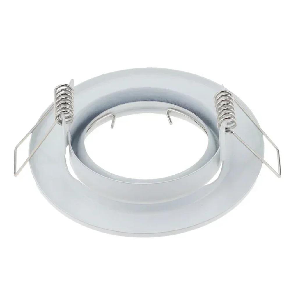 1/10PCS Modern Recessed Downlight Lamp Frame, GU10 MR16 Ceiling Spot Light Black White Nickel Round Spotlights Cut-Out 70mm
