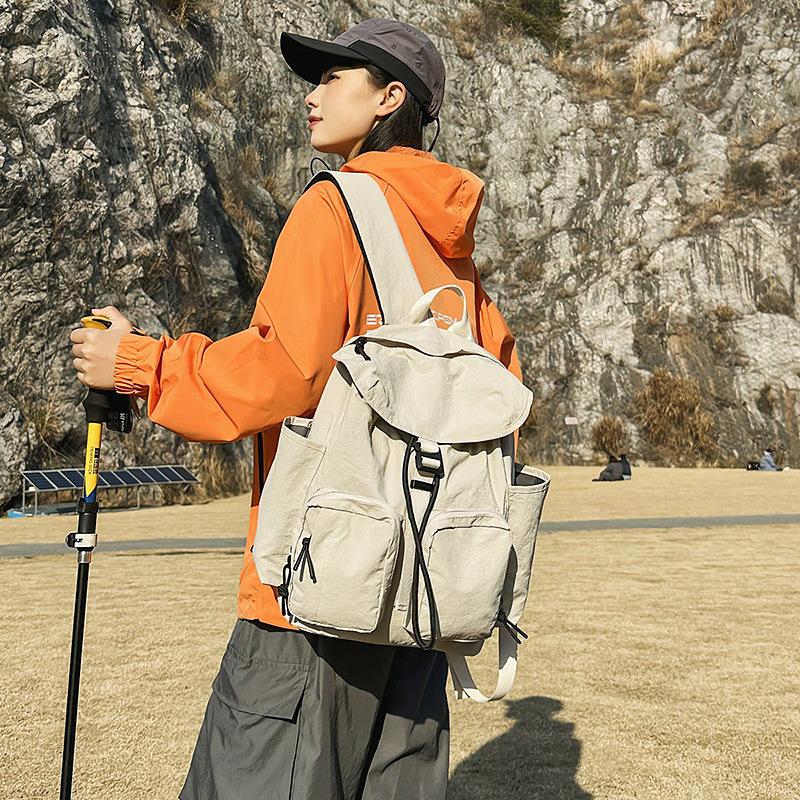 Schoolbag Backpack Men's Trendy Brand Lightweight Outdoor Sports Backpack Men's Hiking Boarding Bag Women's Leisure Commuter School Bag