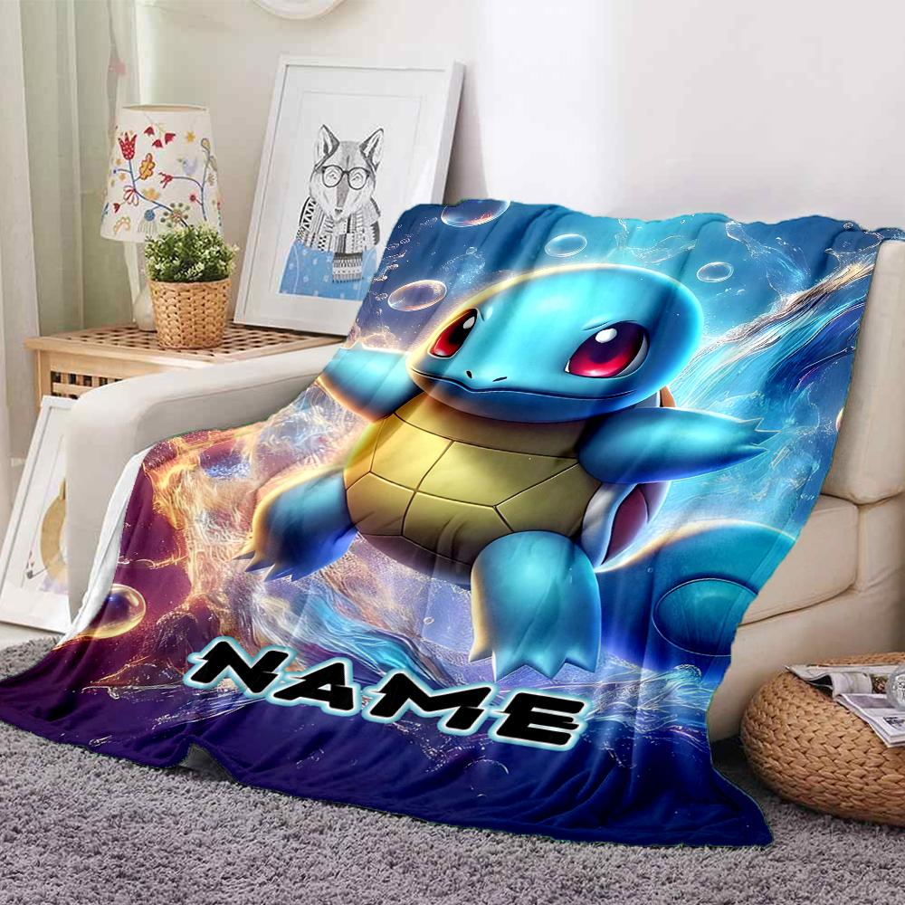 Custom 1pc Pikachu Power Energy Burst Blanket, Soft And Comfortable Blanket, Casual Warm, Camping Travel Blanket, Birthday Gift Q91367