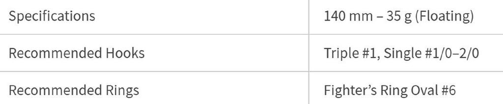 Maria Legato F140 35 grams Floating Lure 003 (5614)