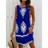 Women's Sleeveless Printed Casual Summer Dress Vacation Beach Outfit Bohemian Dresses Woman Summer Y2k Clothes