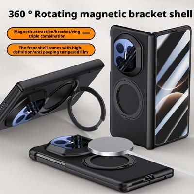 Für Huawei Mate X7 X6 X5 Hülle Hautfreundlich Matt Magnetisch 360° Drehbarer Ständer Klappscharnier Linsenschutz Hartschalenhülle Abdeckung