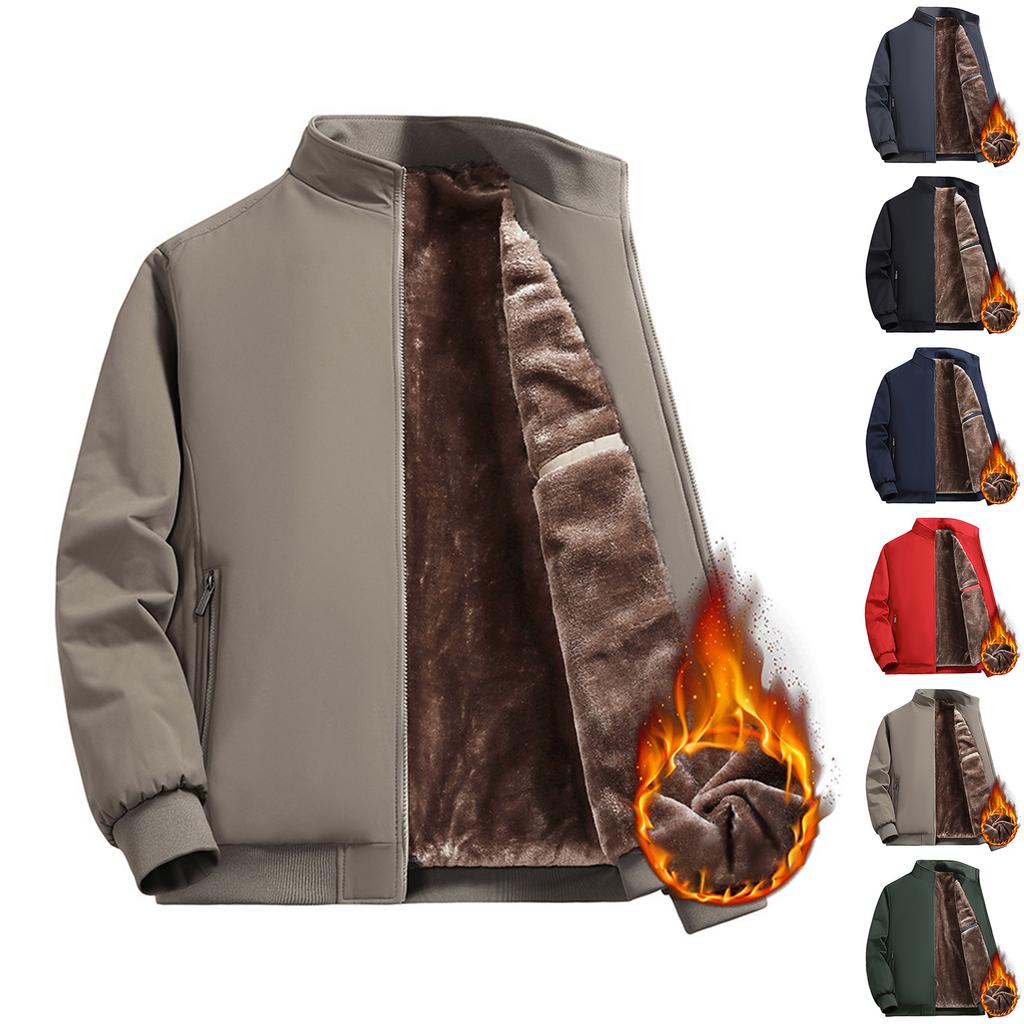 Men's Relaxed-Fit Casual Workwear Baseball Jacket Long-Sleeve Outerwear