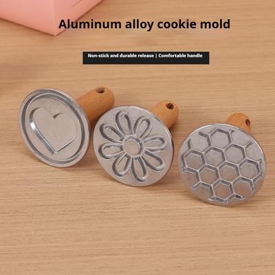 1 pieza Molde de Borde de Aleación de Aluminio para Galletas, Molde para Pastel de Cara Sonriente, Herramienta para Hornear Prensa para Galletas