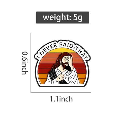 Jesus Christ I Never Said That Enamel Pins Christmas Vibes Brooches Lapel Badges Faith Jewelry Gift for Kids Friends