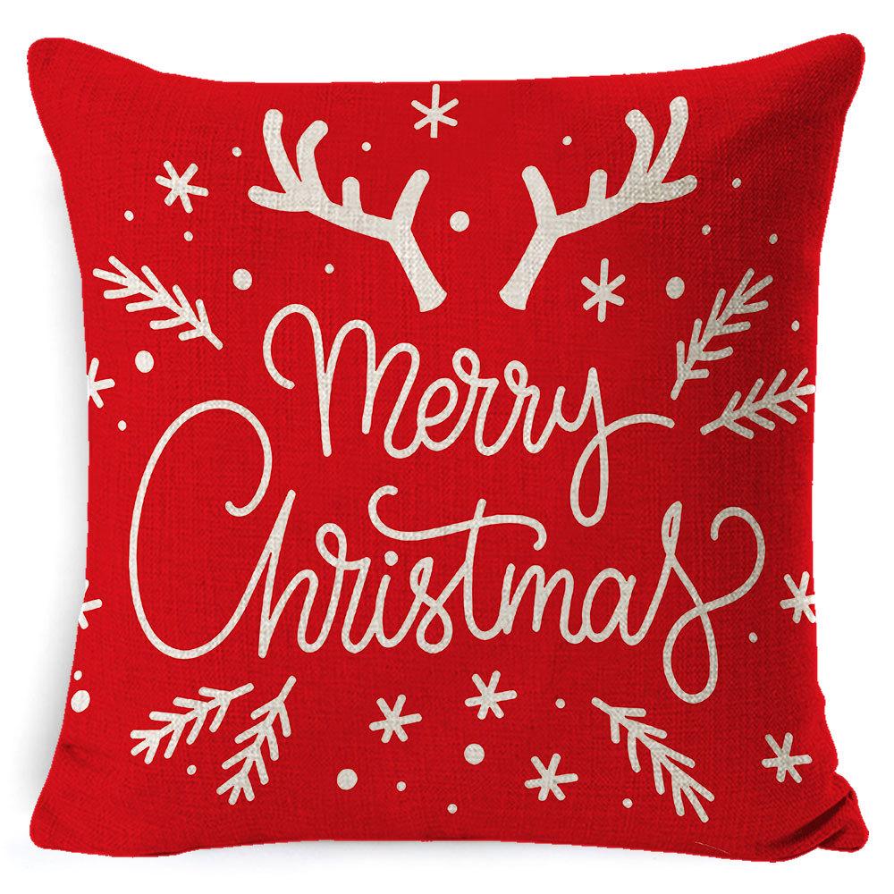 Home Furnishings Christmas Pillow Cover Nordic Plaid Linen Cushion Cover Sofa Cushion Cover
