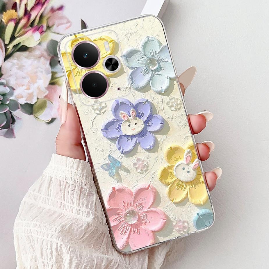 For Realme 14 5G Case RMX5075 Stylish Butterfly Painted Cover Silicone Case For Realme 14X 14 Realme14 T 14T 5G Soft Fundas Bags