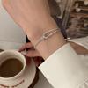 Chain Geometric Arc Bracelet Minimalist Design Versatile Line Kink Bracelet Personalized Splicing Double Knot Bracelet