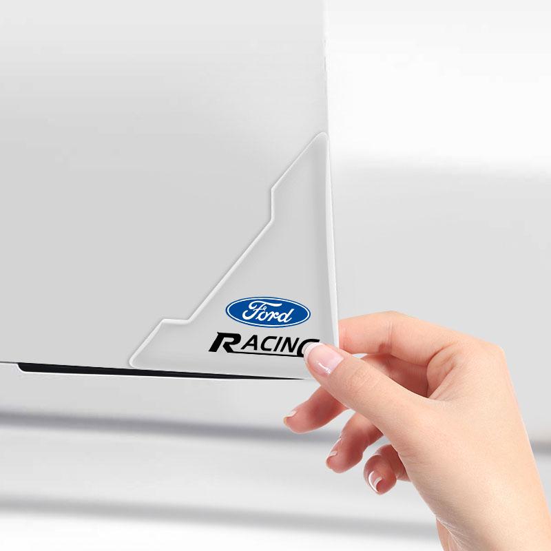 2Pcs Car Door Corner Cover Anti-Scratch Protection 3D Sticker For Ford Focus 2 3 mk3 Fiesta Ranger Mondeo Mustang Transit Fusion Kuga