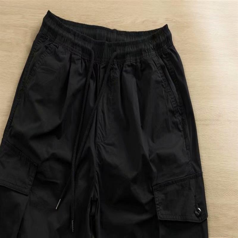 

2023 Мужские модные повседневные брюки с несколькими карманами и манжетами - свободный крой Рабочий комбинезон 3XL (160-185 jin)