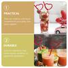 10pcsDisposable Shaped Straws for Festivals and Parties, Colorful Food-Grade Curved Straws, Transparent Irregular Artistic Plast