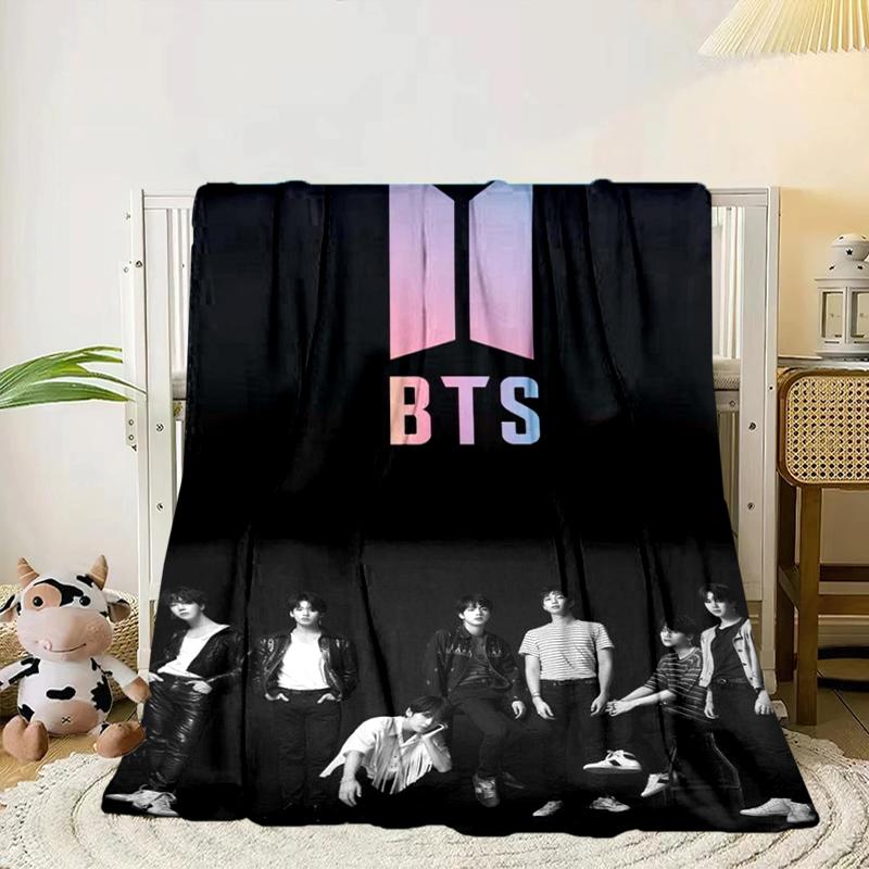 Colorful kpop Artwork Blanket Flannel Blanket for bed, sofa, Camping, Hiking, Picnic Essentials, gift for family Fan gifts