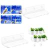 Indoor Plant Window Frame with Support Brackets Acrylic Shelf Accessory for Succulents and Hanging Planters Daily Use