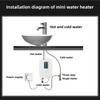  Water Heater 220V 3500W   Electric Tankless Hot Water Heater Bathroom Kitchen Washing with LCD Display for Shower Bathroom Kitchen Washing 