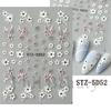 Nail Art Stickers Embossed 5D Small Flower Bronzing Valentine's Day Flowers Love English Adhesive Nail Stickers