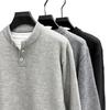Men's High Gram Weight Solid Color Crew Neck Knit Sweater - New 2025 Casual Fashion