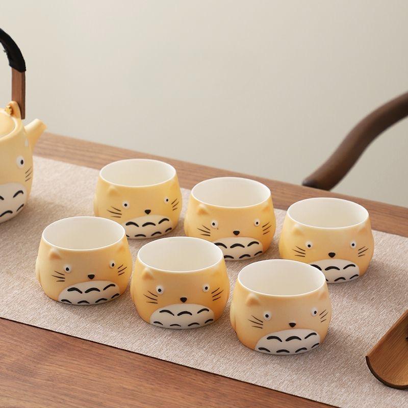 Hand-painted Cartoon Ceramic Teacup Japanese Household Cute Tasting Tea Cup Personal Cup Kung Fu Tea Set
