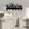 1 Pc Contemporary Metal Welcome Key Holder - Versatile Wall-Mounted Organizer For Keys, Coats, Hats, Towels, Kitchen Utensils