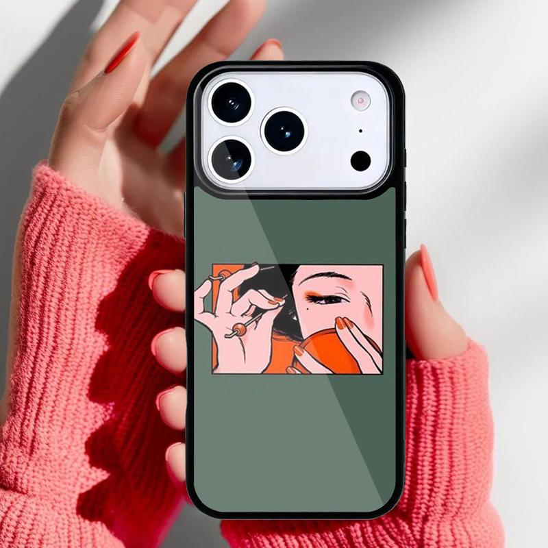 Pop Art Anime Girl Aesthetic Phone Case for iPhone 17 Air 16e 15 14 13 Pro Max Back Cover for 12 11 Pro Coque