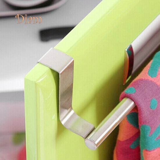 Daggyanas Hut Bathroom Kitchen Cabinet Over Door Hanging Stainless Steel Towel Rack Holder Hanger