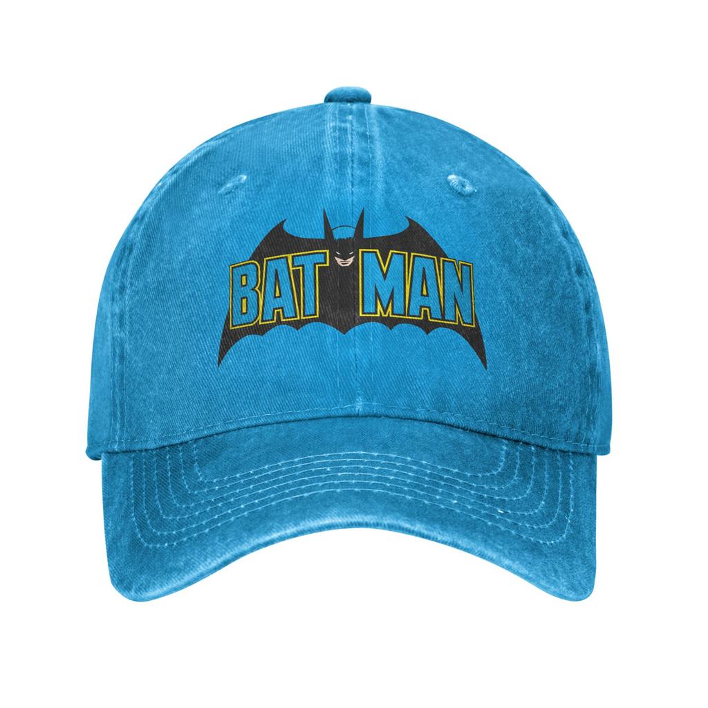 BatUnisex Symbol  Grainy Logo Unisex Style Baseball Cap  Distressed Washed Hats Cap Vintage Outdoor Summer Adjustable Sun Cap