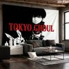 Tokyo Ghoul Wall Tapestry Aesthetic Wall Hanging Printed Fabric Blanket Decorative Tapestries For Bedroom Living Room Home Decor