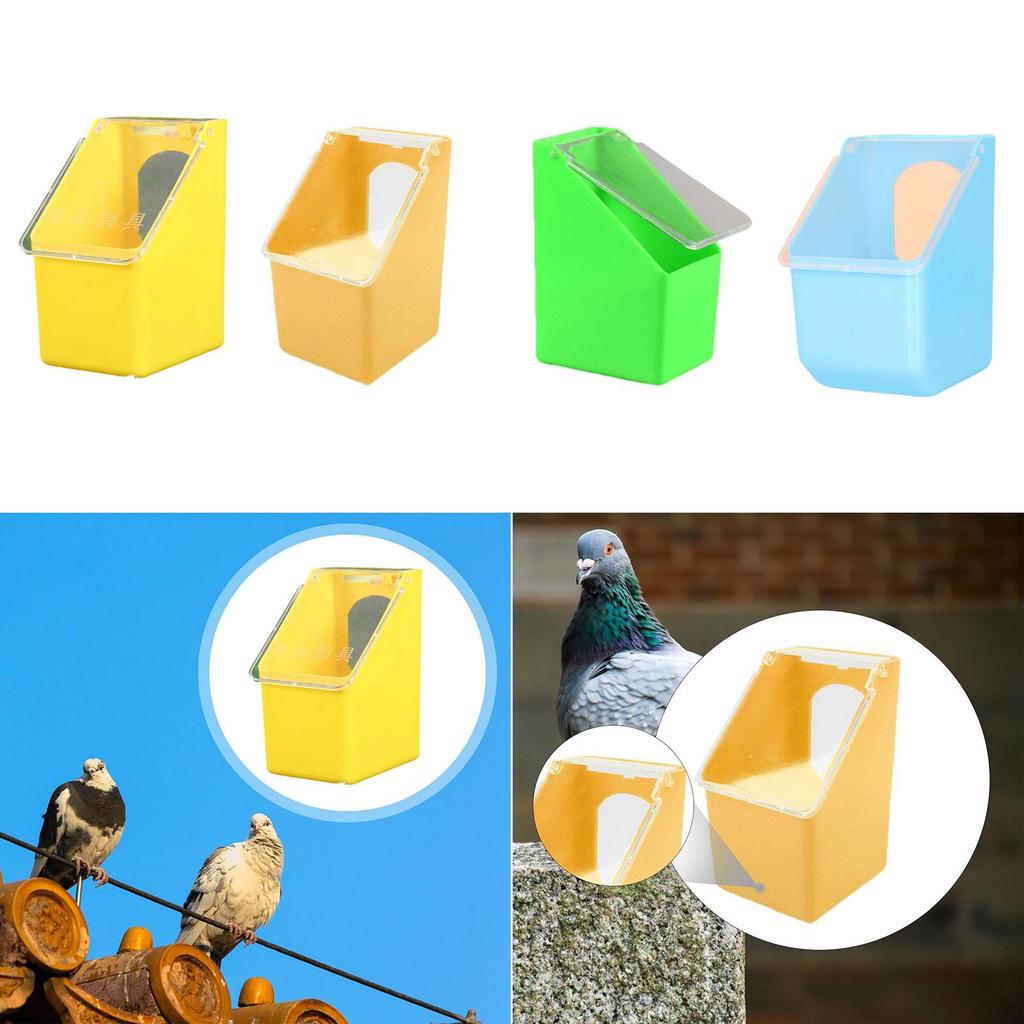 Transparent Bird Feeder Cage Mount Water Food Holder for Pigeon Parakeet Parrot Small Birds Supplies