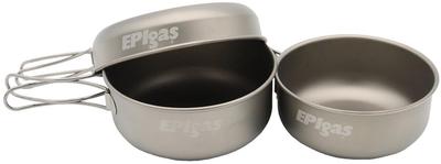 EPI Bergsteigen Camping Titan Geschirrset Kocher, Leichtgewicht, Robust, 3-teilig T-8001