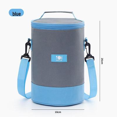 Portable Insulated Round Lunch Bag