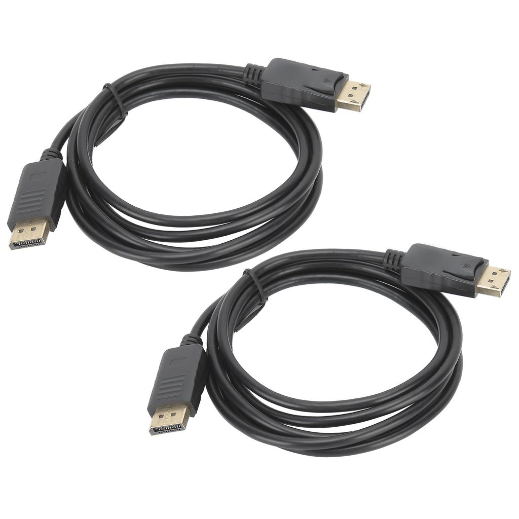 2 stk DisplayPort tilkoblingslinje DP til DP-kabel 1,8M DP hann-til-hann-adapterkabel