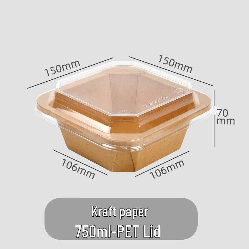 Hàndùn Disposable Kraft Paper Takeout Containers with Lids