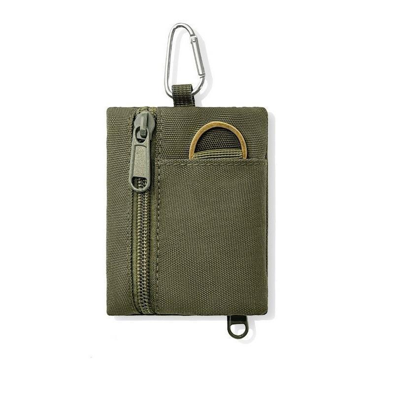 Wasserdichte Leichte Oxford Mini Taktische Tasche Karabiner Reißverschluss Schlüsselhalter Münz-Kartenbeutel Outdoor Wandern Herren Geldbörse