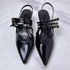 New Arrival Women's Sandals with Buckle Strap High Heels Elegant Pointed Toe Stilettos Summer shoes White Party Dress