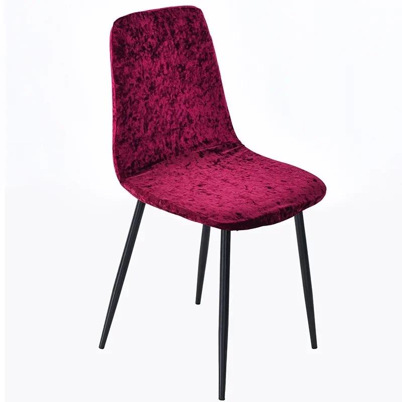 

1PC Shiny Velvet Short Bar Chair Covers Stretch Chair Protector Seat Slipcovers Seat Case for Home Dining Room Hotel Banquet 1 Piece червоний