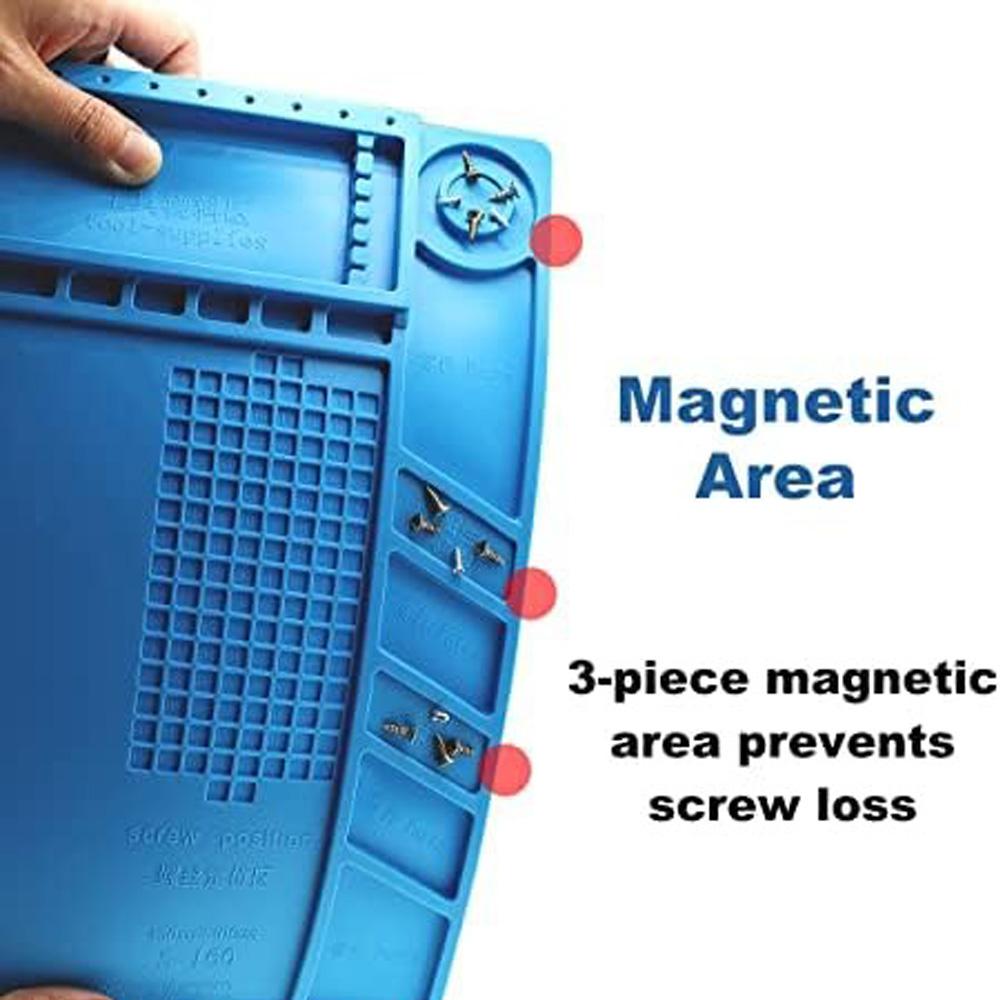 500℃ Hitzebeständige Lötstation Silikonmatte Arbeitsunterlage Schreibtischplattform Schweißstation für Elektronik BGA Lötstation