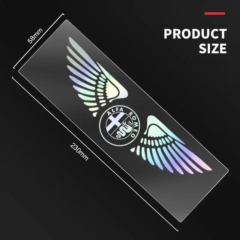 Car Stickers For Alfa Romeo Colorful Reflective Laser Angel Wing Styling Car Trunk Door Stickers For Alfa Romeo Giulia Stelvio M