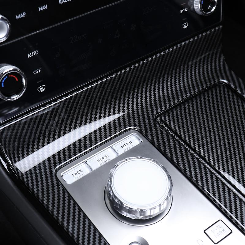Carbon Fiber Stripe Central Console Panel Sticker Gear Shift Cover For Genesis G80 2025 2026 Accessories LHD