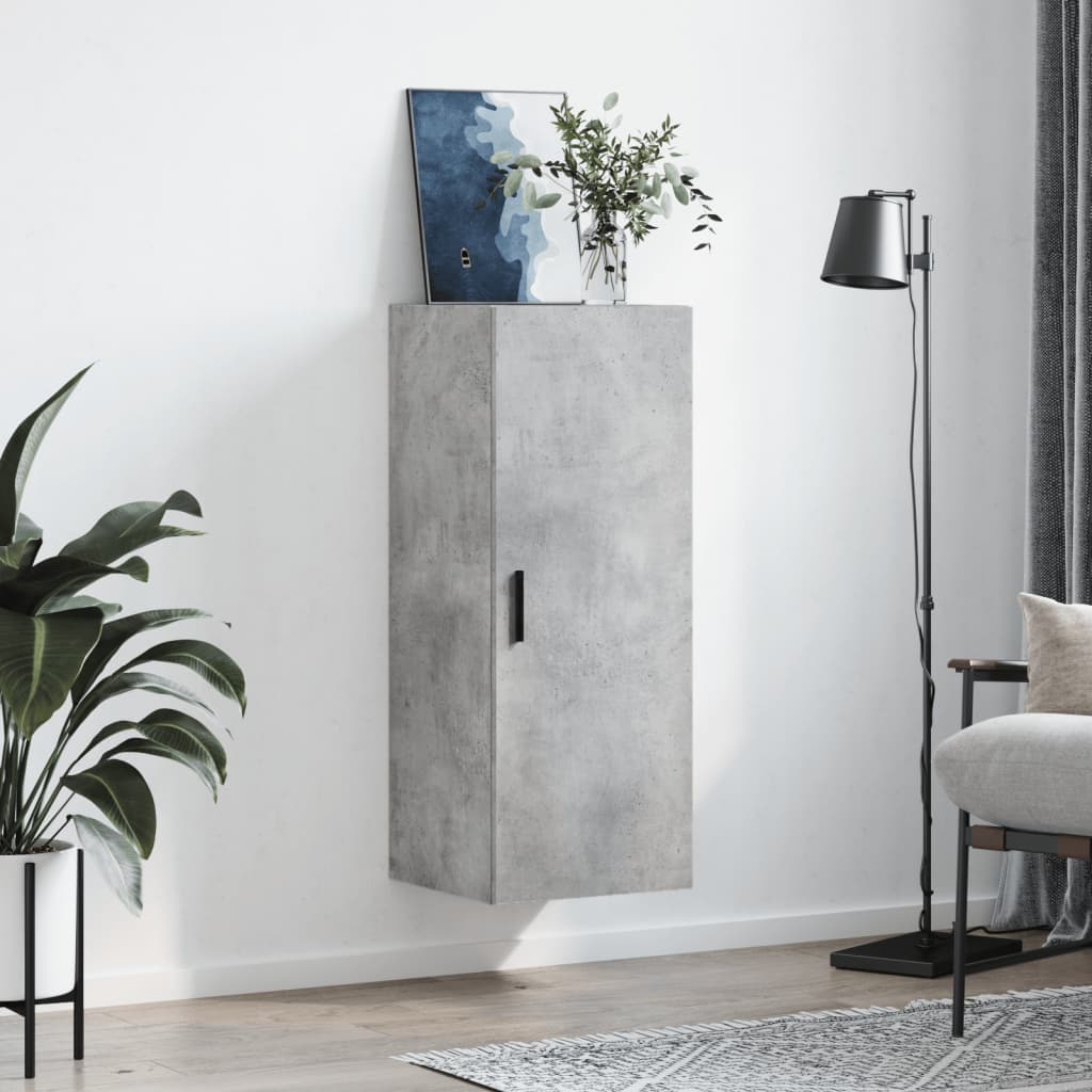 Vidaxl Wall Cabinet, Concrete Grey, 34.5X34X90 Cm