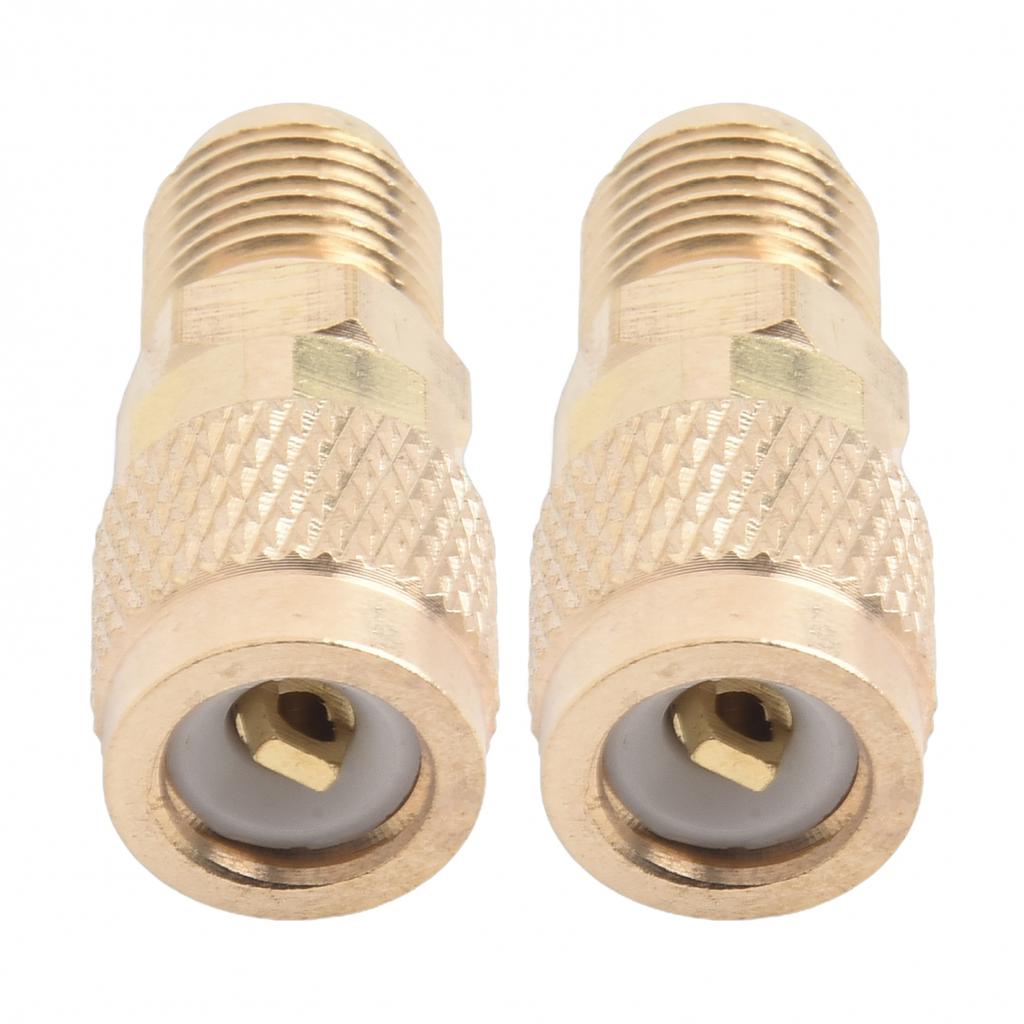 R410a 1/4 Zoll Außengewinde auf 5/16 Zoll Innengewinde SAE Schlauch Lade-Pumpe Messing HLK Adapter Verbinder