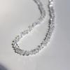 Mulit-Cut Glass Crystal Irregular Beads Choker Necklace for Women Transparent Vintage Korean Collarbone Collar Neck Jewelry