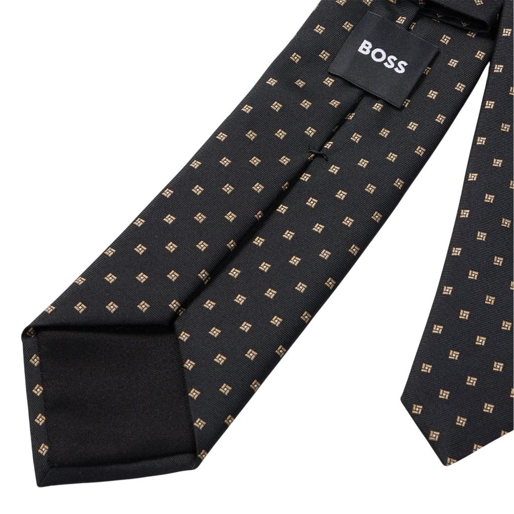 Krawat jedwabny z nadrukiem na całej powierzchni Boss
