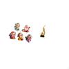 Resin God of Fortune And Abstract Fire Statue Tabletop Sculpture Mini Figurines Modern Art Ornament