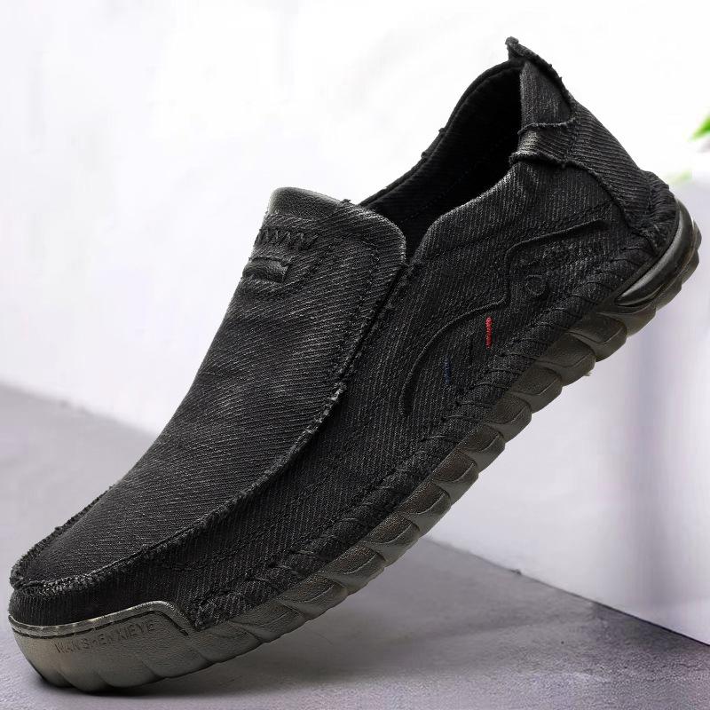 

Spring new large-size cloth shoes men s single shoes breathable casual handmade casual shoes thick-soled large-size shoes versatile 38