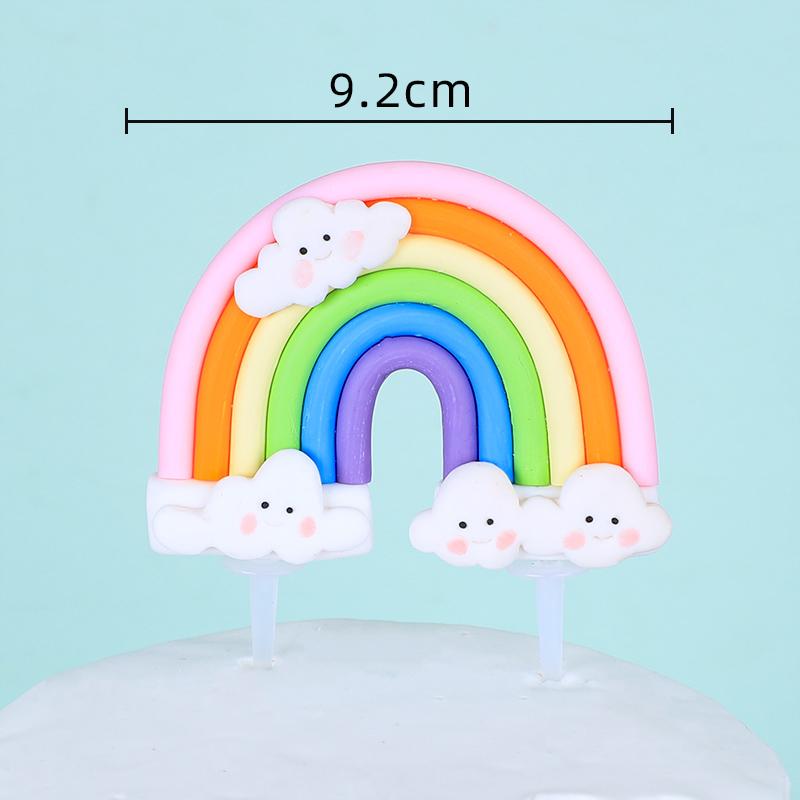Rainbow Cake Topper Unicorn Birthday Party Decoration Kids Toddlers Birthday Party Happy Birthday Colorfu Rainbow Theme Supplies