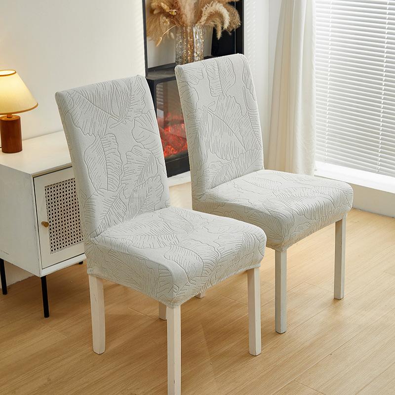 Solid Color Elastic Seat Cover, Easy To Install, Jacquard Fleece Universal Chair Cover, All-Inclusive Non-Slip And Dirty Chair Cover