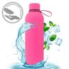 Bidon Butelka Termiczna 500Ml Stal Nierdzewna Soft Touch Fuksja Modna